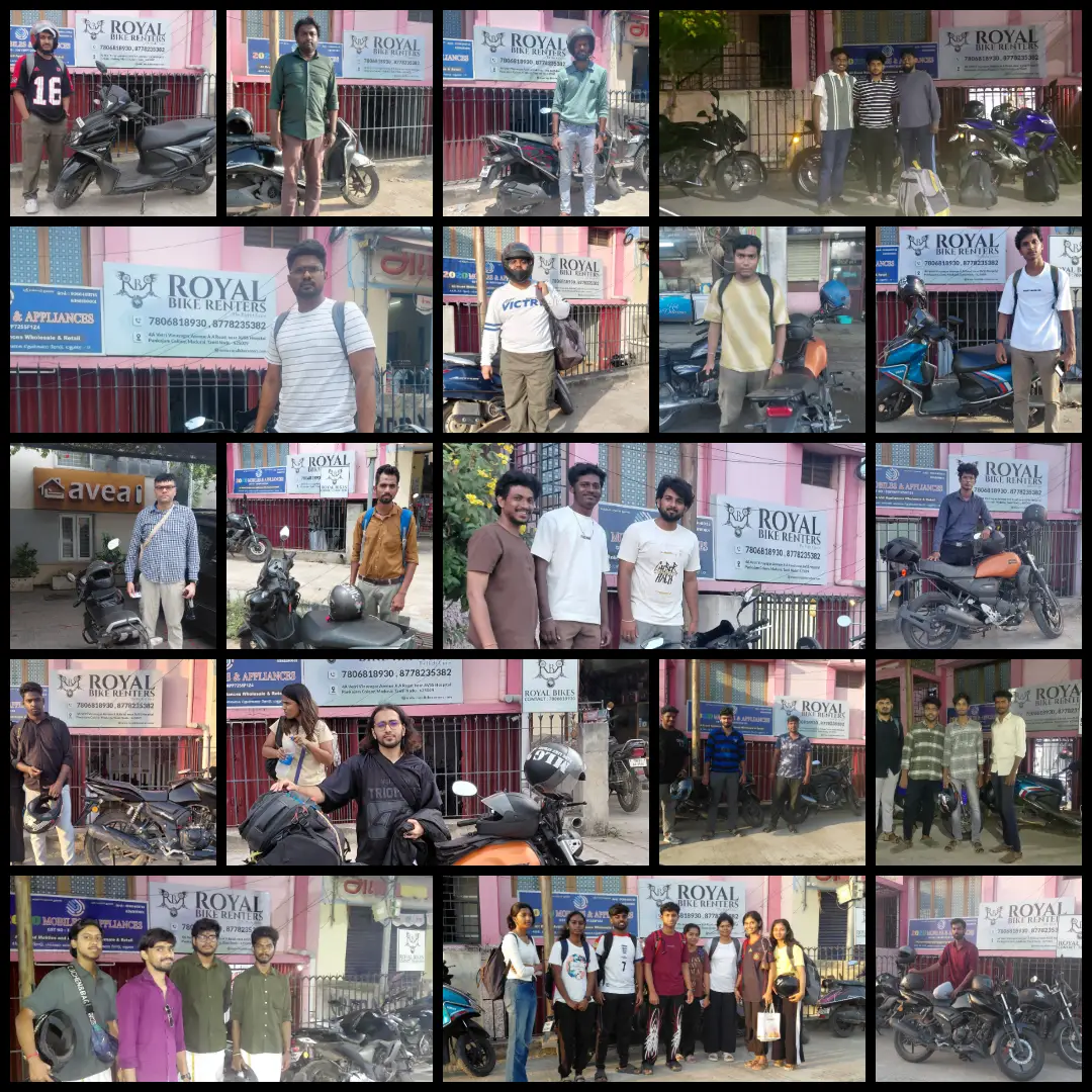Happy Customers at Royal Bike Renters - Trusted Bike Rental in Madurai